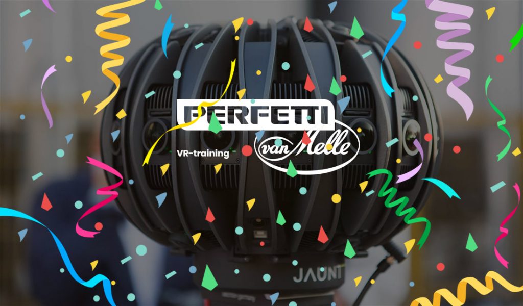 Perfetti van Melle VR training case nomination with confetti